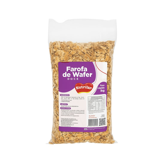 Farofa de Wafer granulada- Nutrilar - 1kg- PROMOÇÃO VENCE 01/26